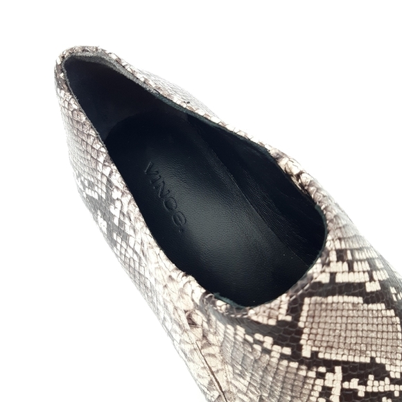 Vince | Delmar Embossed Snake Loafers in Natural, Black - Picture 7 of 9